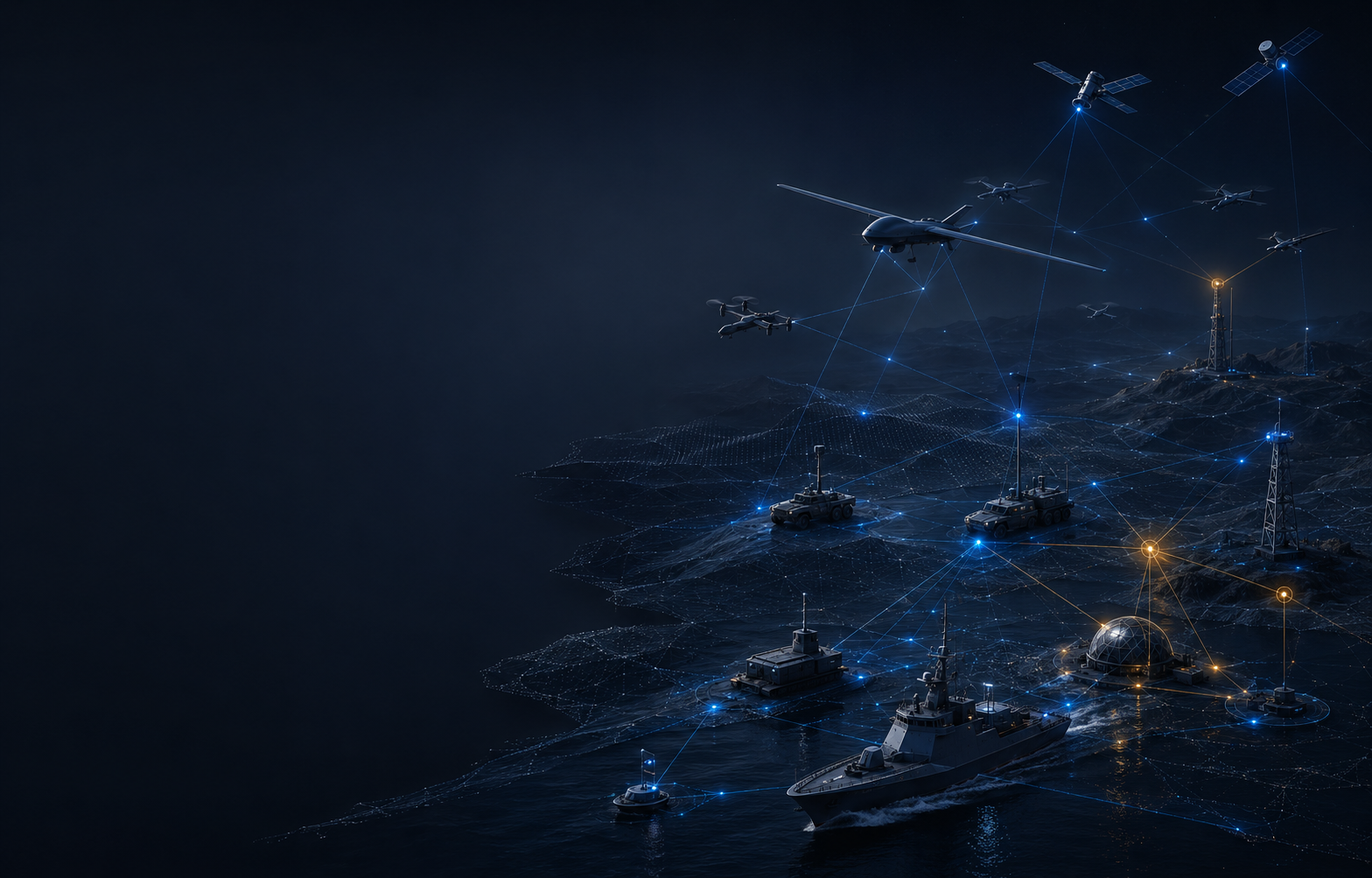 Abstract allied cognitive network connecting autonomous operational domains