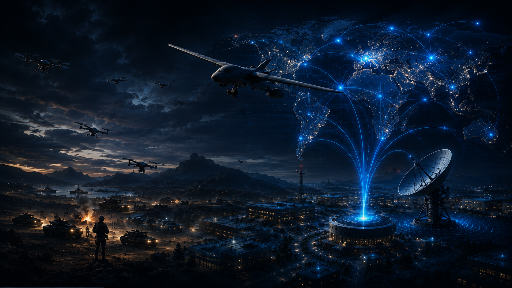 Abstract allied cognitive network connecting autonomous operational domains
